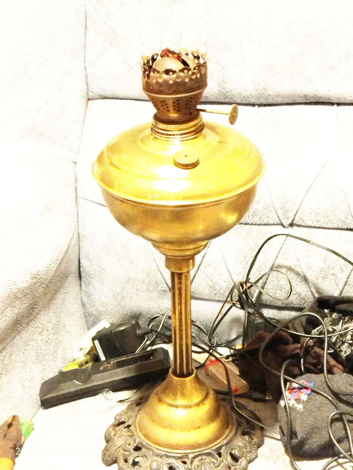 چراغ گرد سوز روسی|کلکسیون اشیاء عتیقه|ماکلوان, |دیوار