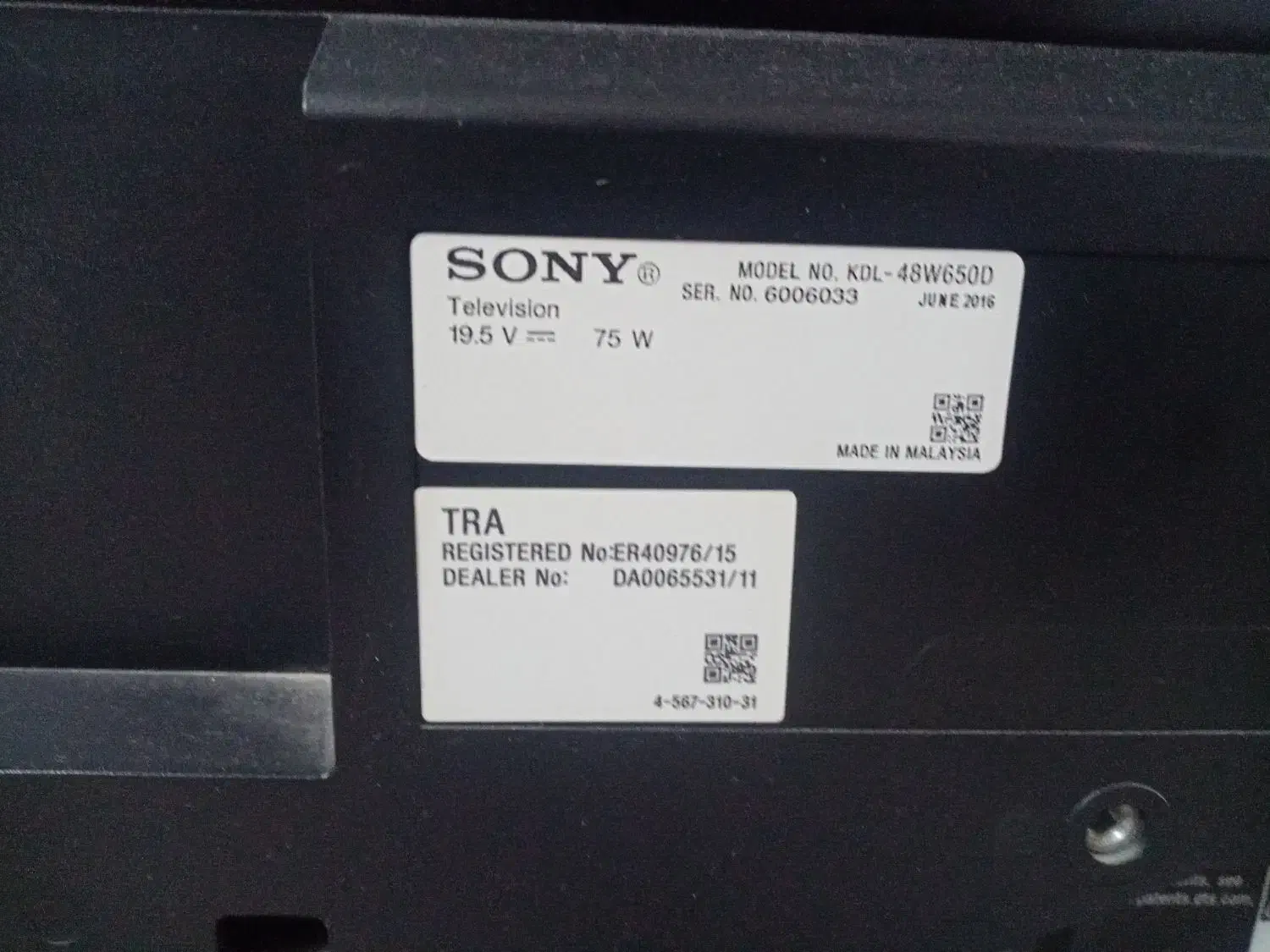 تلوزیون سونی مدل48w560d|تلویزیون و پروژکتور|تهران, شهرک ولیعصر شمالی|دیوار