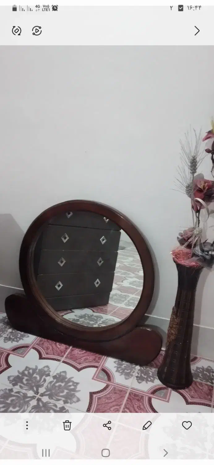 اینه دراور و گلدان|جاکفشی، کمد، دراور|لنجان, |دیوار