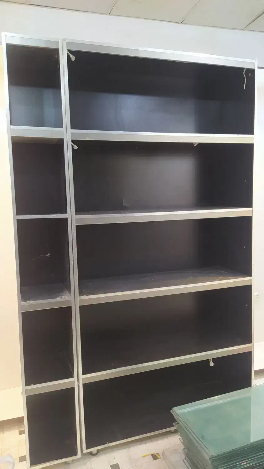 قفسه ام دی اف و باکس سه طبقه هایگلاس|کتابخانه، شلف، قفسه‌های دیواری|قم, علی آباد|دیوار