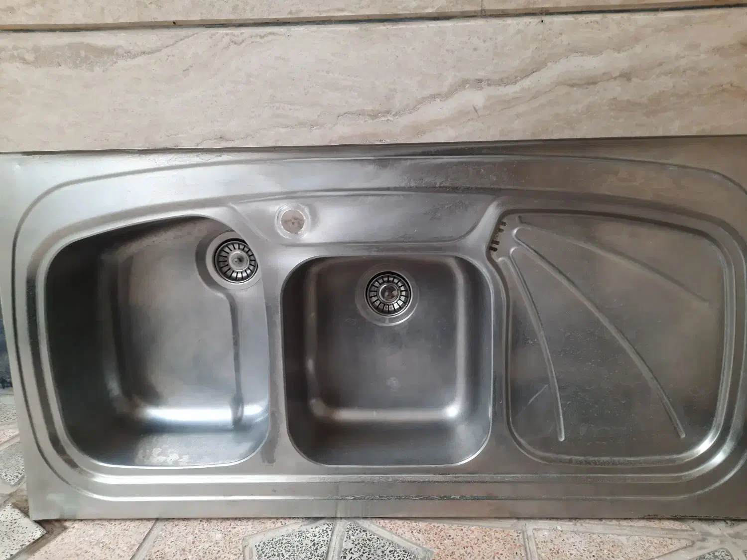 سینک استیل|آب‌چکان و نظم‌دهنده ظروف|ماهدشت, |دیوار