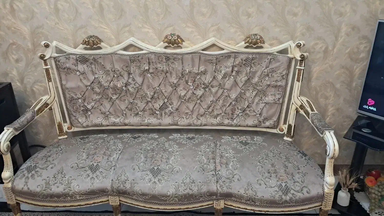 مبل استیل تمام چوب ۹نفره با ناهارخوری ۸نفره|مبلمان خانگی و میز عسلی|آفتاب, |دیوار