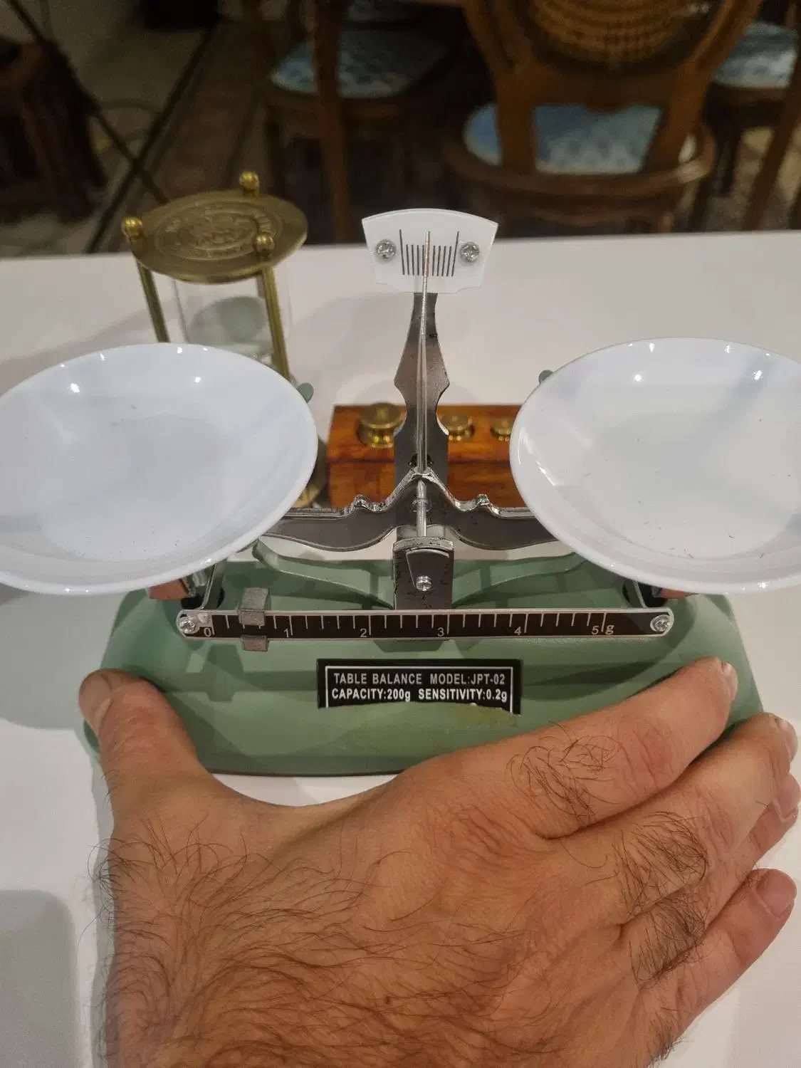 ترازو زرگری قدیمی سنگ برنجی وزنه طلا انتیک کفه ای|کلکسیون اشیاء عتیقه|تهران, پاسداران|دیوار