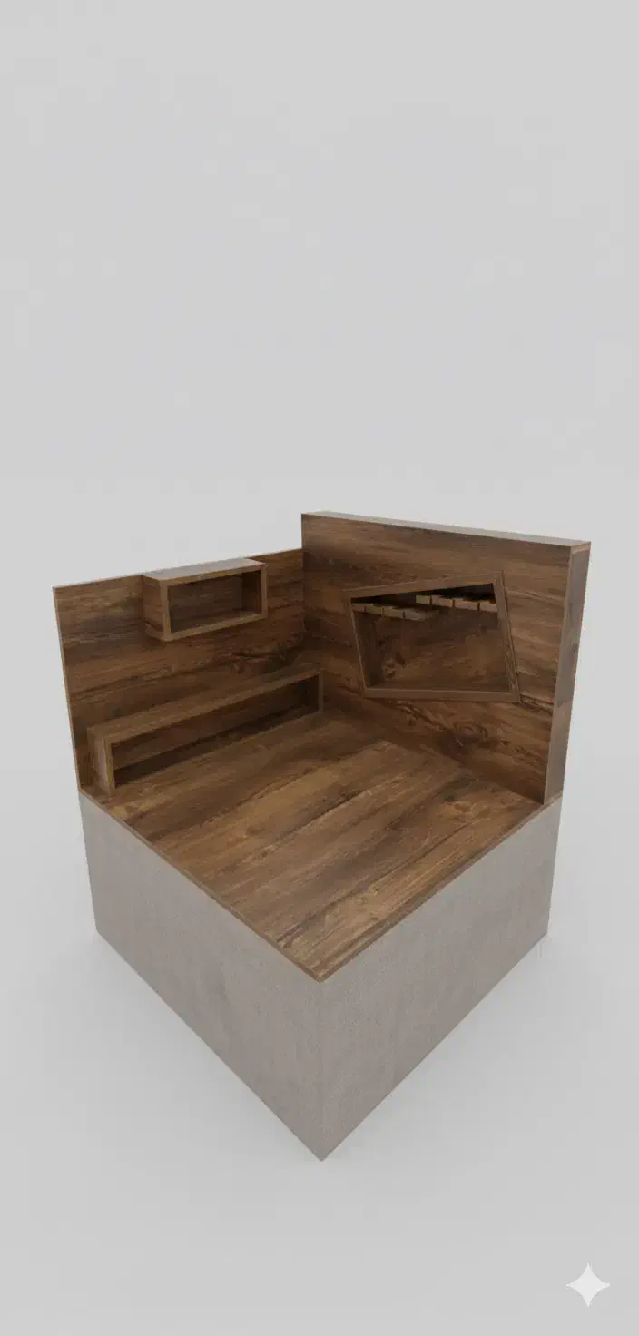 شلف دکوراتیو مبلی|کتابخانه، شلف، قفسه‌های دیواری|مشهد, کوشش|دیوار