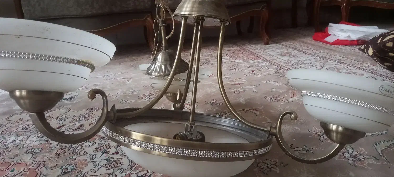 لوستر ۳ شاخه نو|لوستر و چراغ آویز|مشهد, شهید بهشتی|دیوار