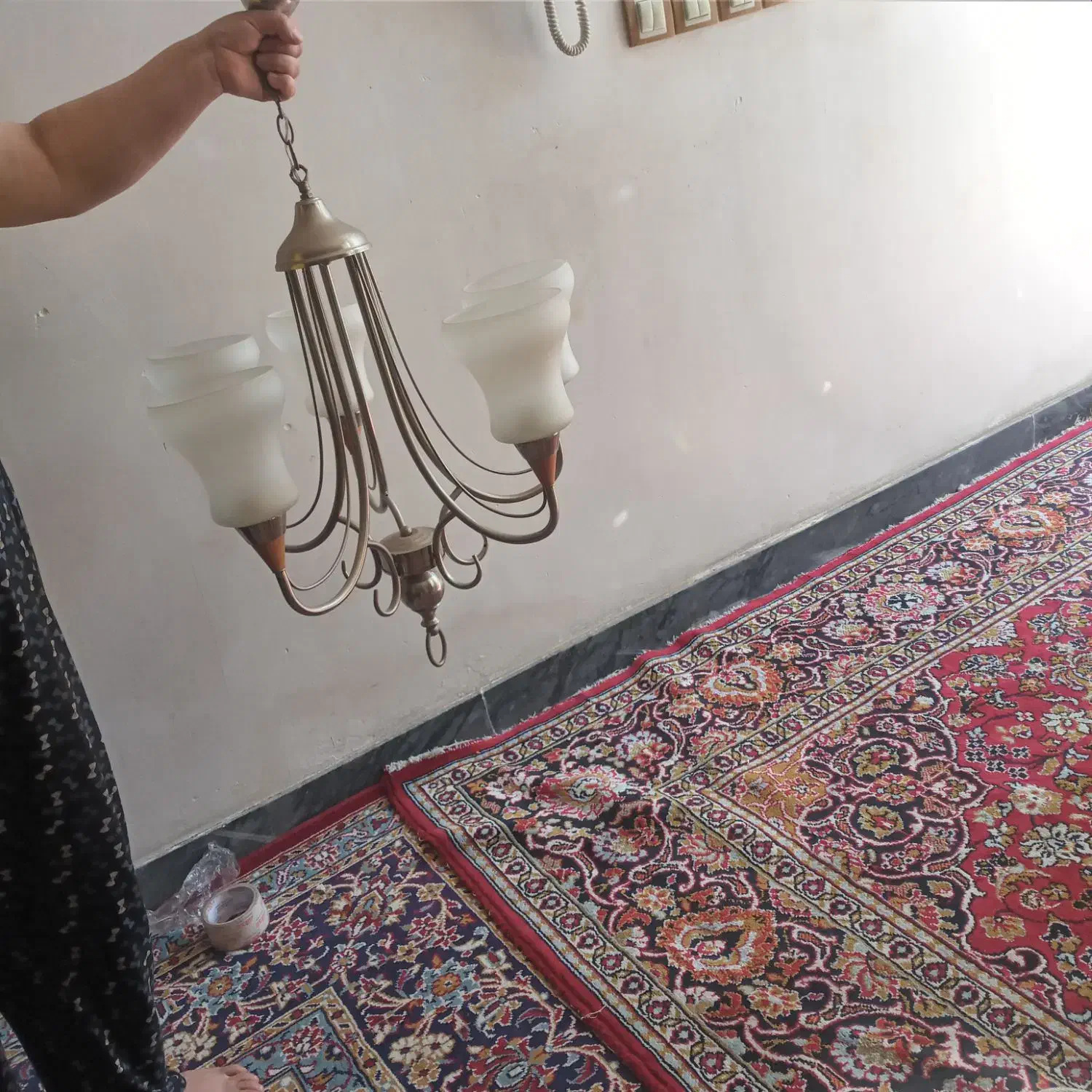 سه عدد لوستر کرستال|لوستر و چراغ آویز|تبریز, |دیوار