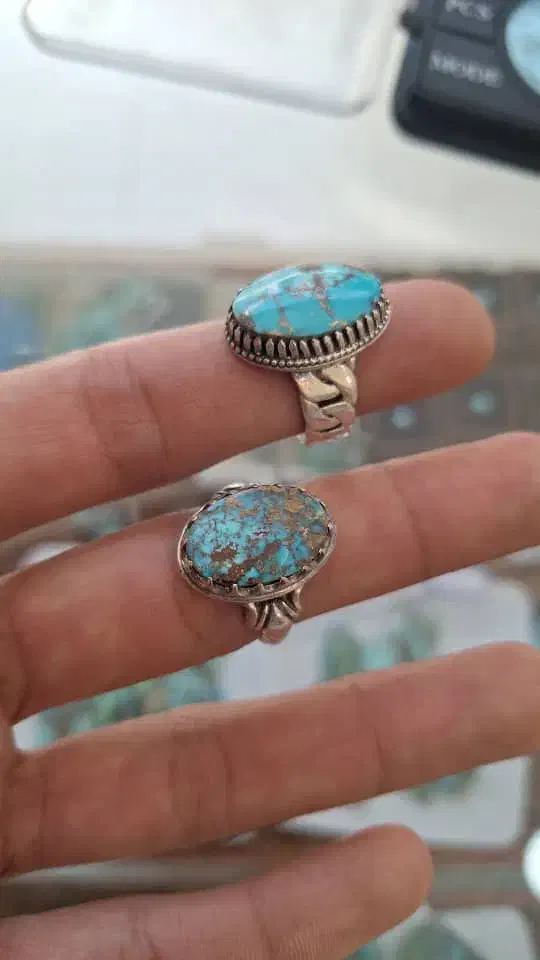 انگشتر فیروزه رکاب نقره|جواهرات|نیشابور, فردوس شمالی|دیوار