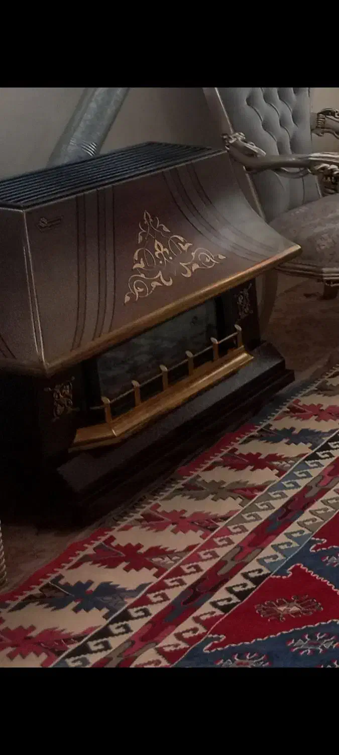 بخاری طرح شومینه|بخاری، هیتر، شومینه|اردبیل, |دیوار