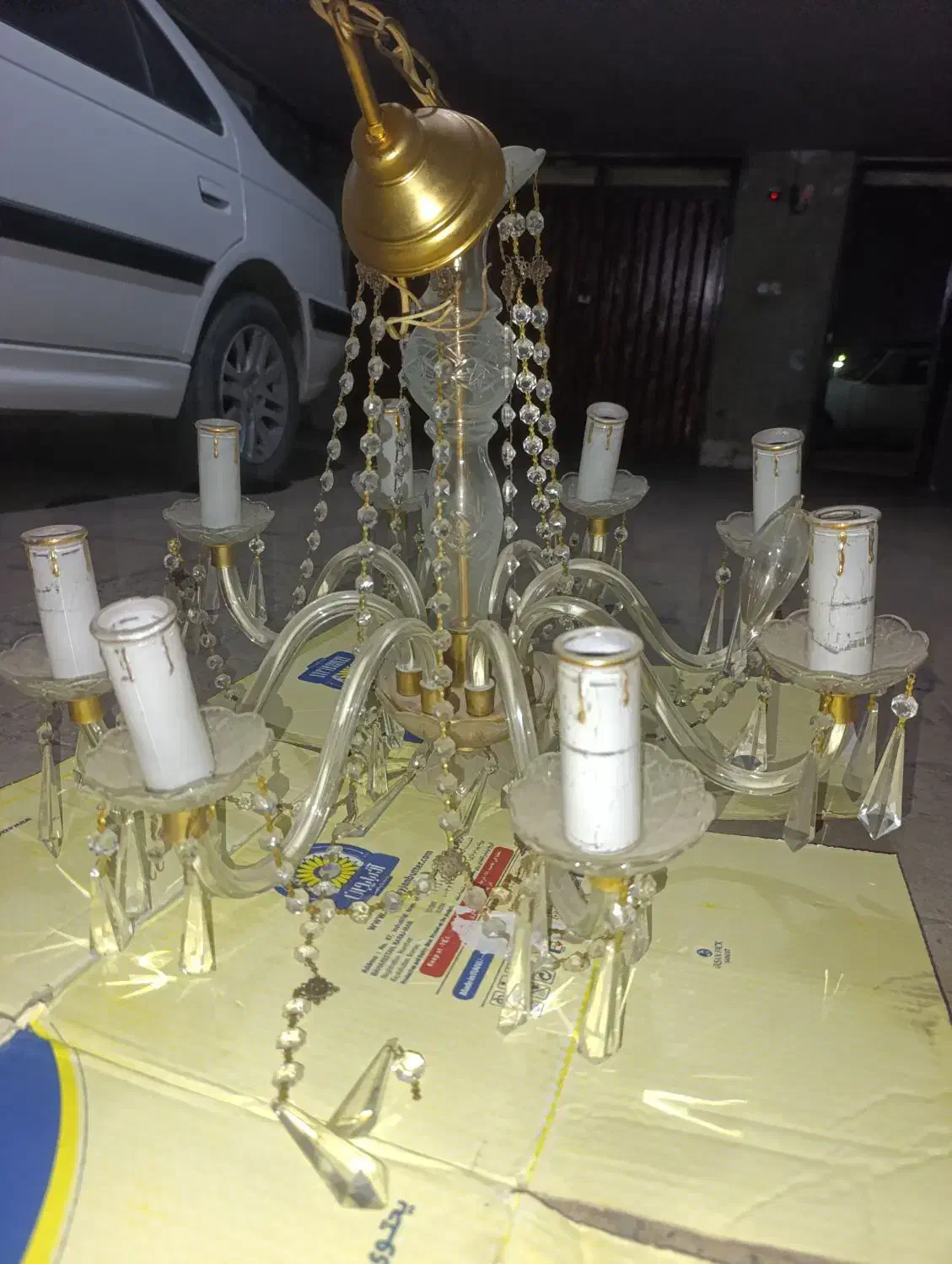 3عددلوسترکریستال چک بادوعدیوارکوب|لوستر و چراغ آویز|تهران, مشیریه|دیوار