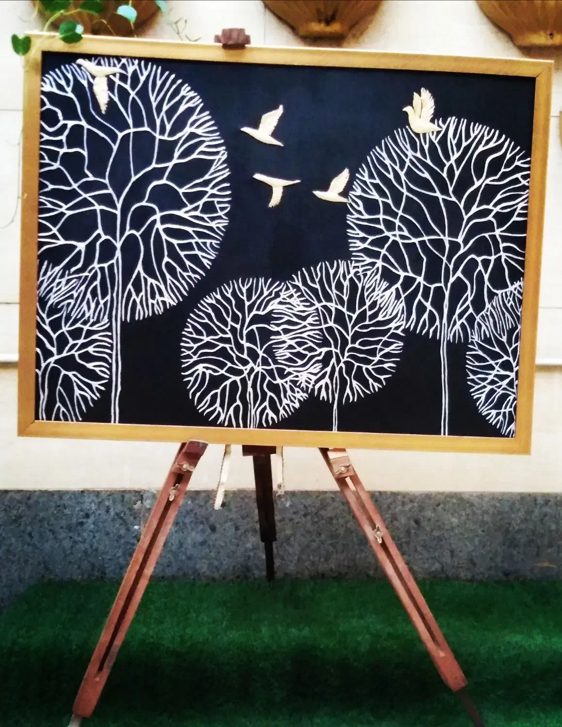 تابلوی مدرن (دکوراتیو) درخت وپرنده|تابلو، نقاشی، عکس|اهواز, فاز ۲ پادادشهر|دیوار
