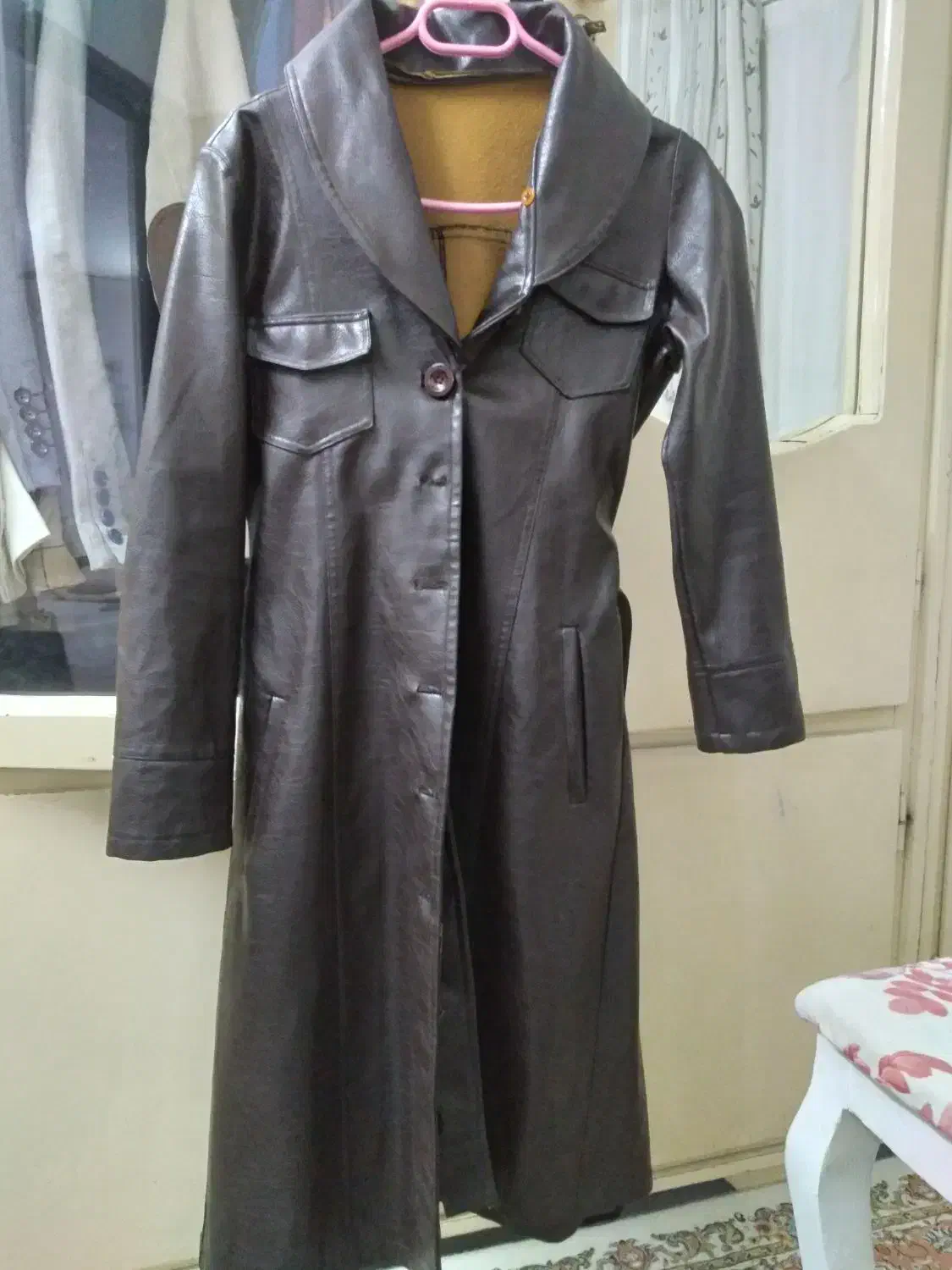 کاپشن چرم زنانه سایز۳۸|لباس|بندر ترکمن, |دیوار