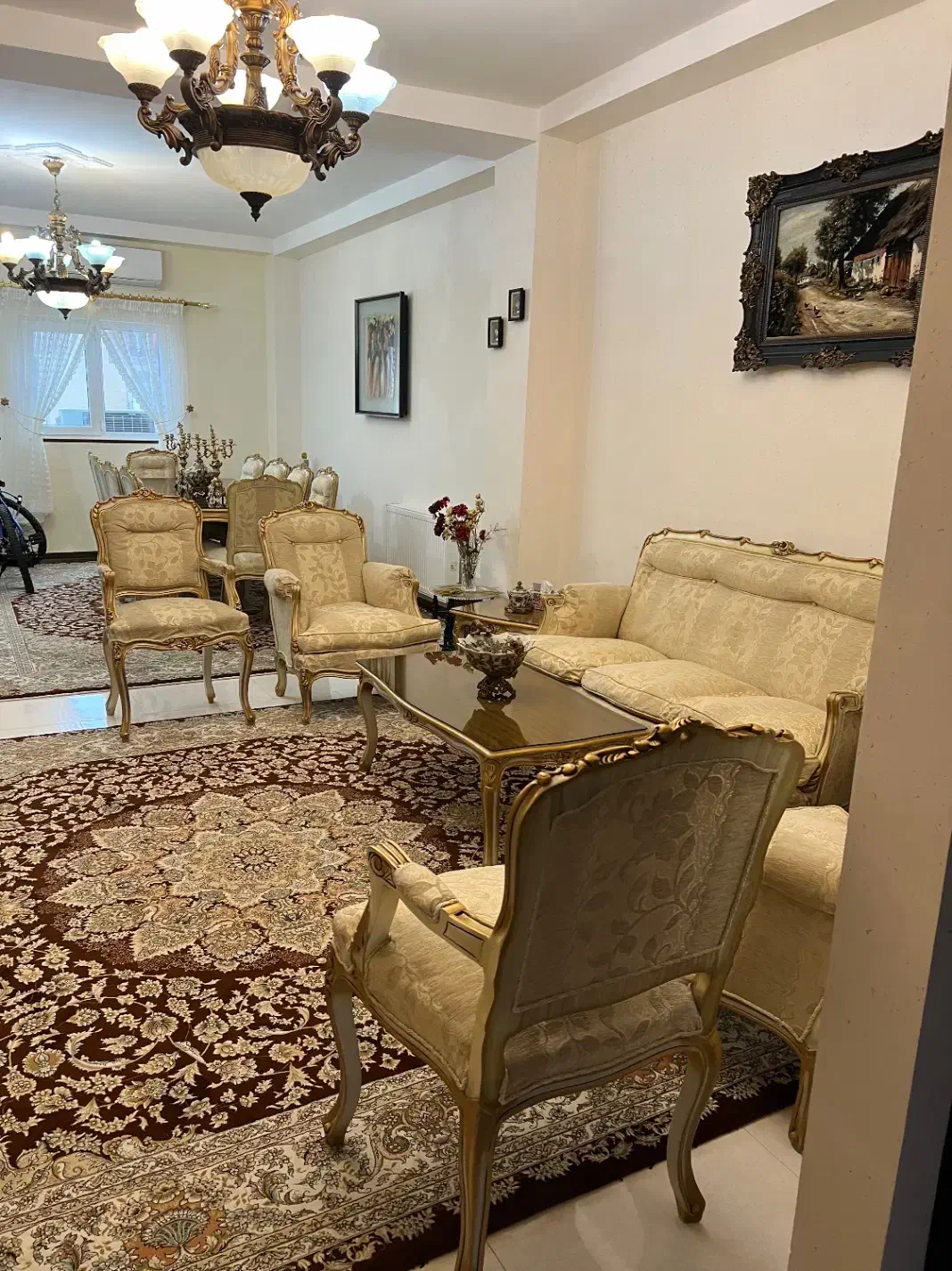 مبلمان ۹ نفره استیل به همراه ناهارخوری ۱۰ نفره|مبلمان خانگی و میز عسلی|قائم‌شهر, |دیوار