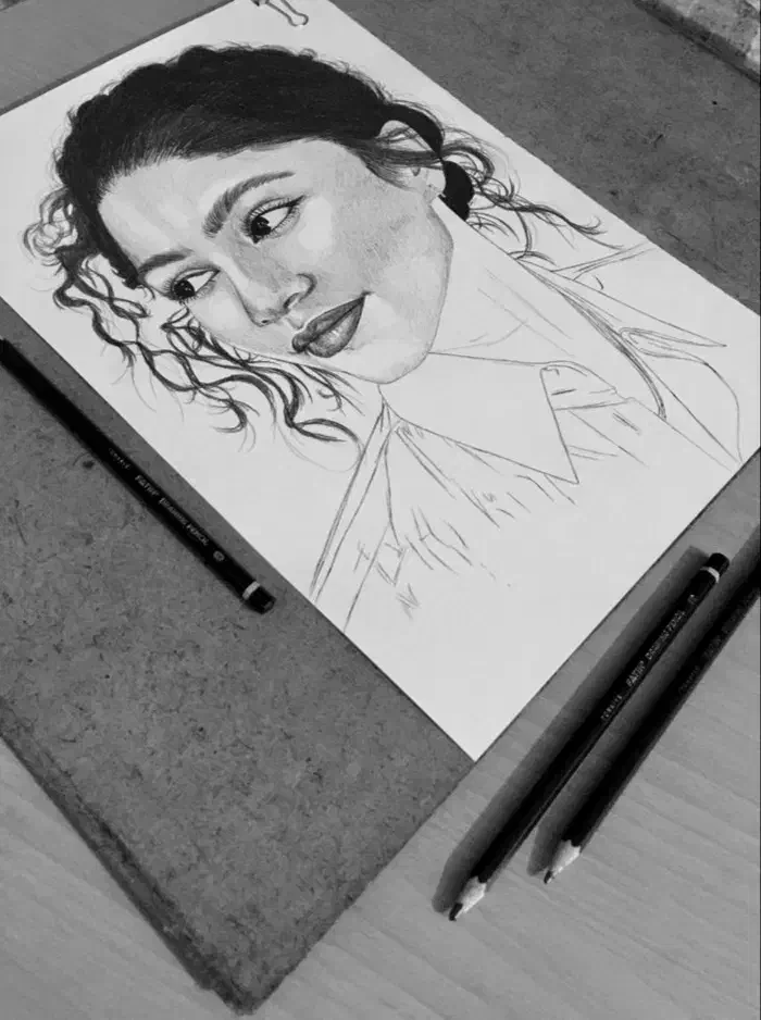 طراحی چهره سیاه قلم پذیرفته میشود با قیمت مناسب|تابلو، نقاشی، عکس|ملایر, |دیوار