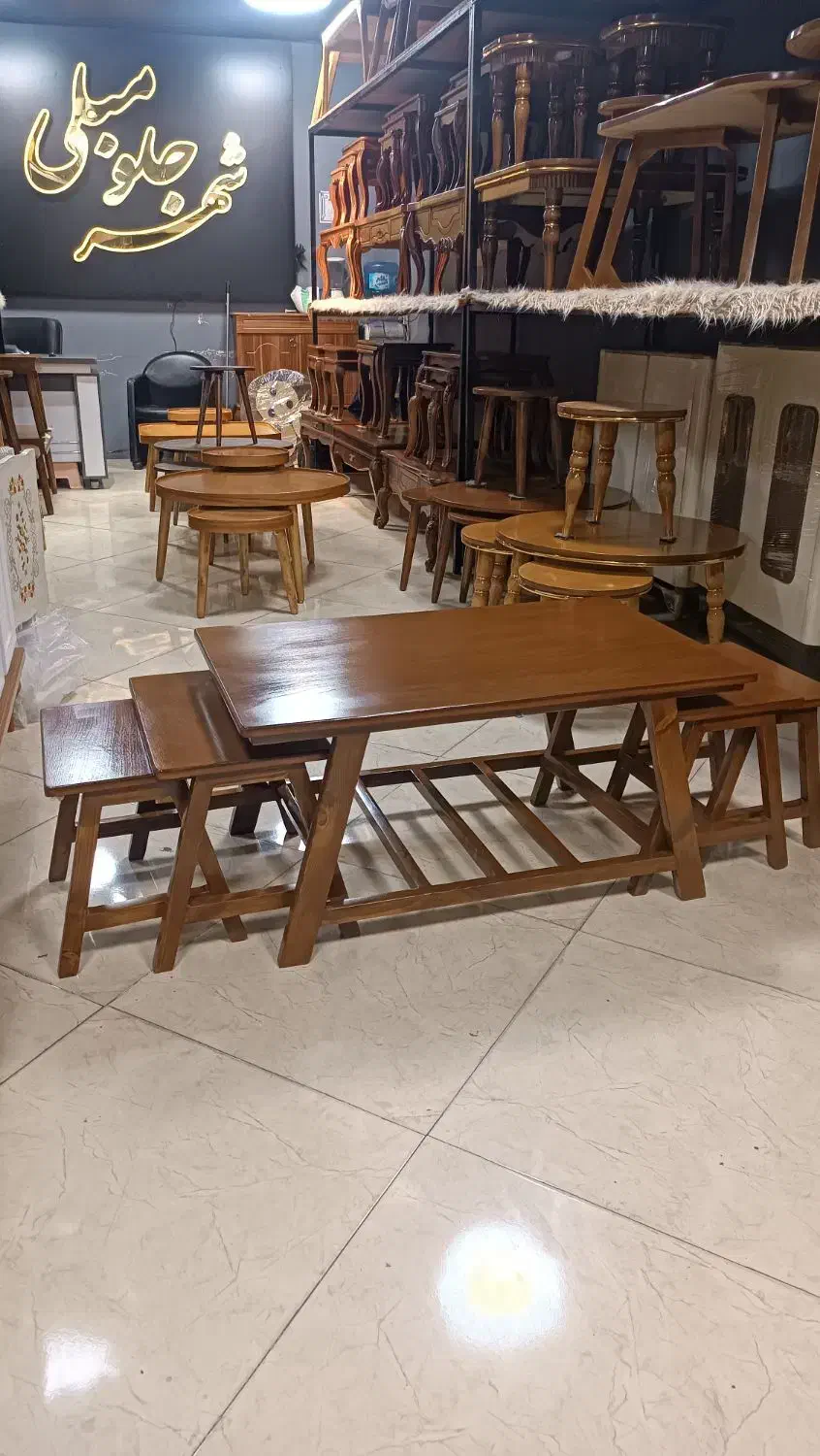 جلومبلی/جلو مبلی پنج تیکه/میز عسلی چوب پنج تیکه|مبلمان خانگی و میز عسلی|تهران, نعمت‌آباد|دیوار