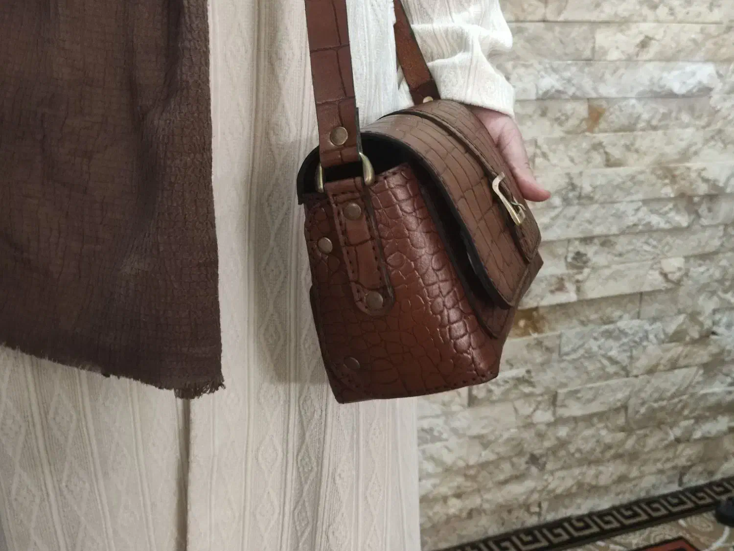 کیف چرم طبیعی زنانه|کیف، کفش، کمربند|آستارا, |دیوار
