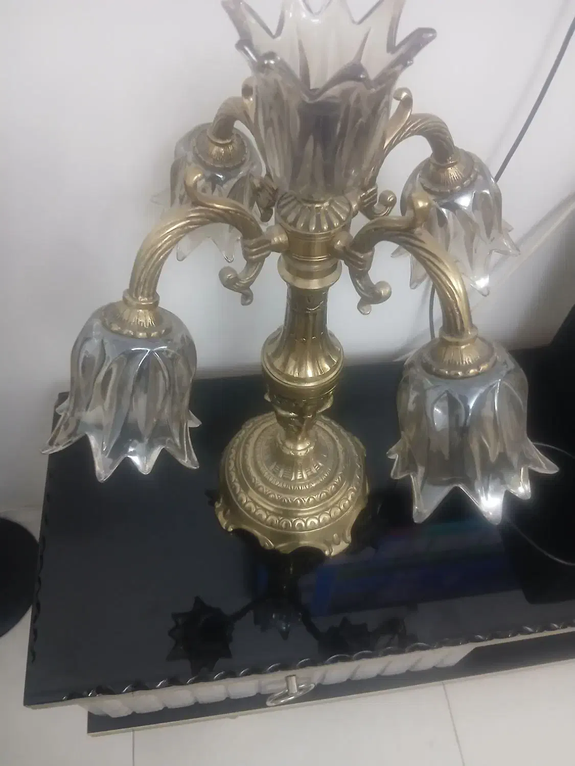 با سلام ی جفت شمعدان برنز اصلی|لوستر و چراغ آویز|تهران, افسریه شمالی|دیوار