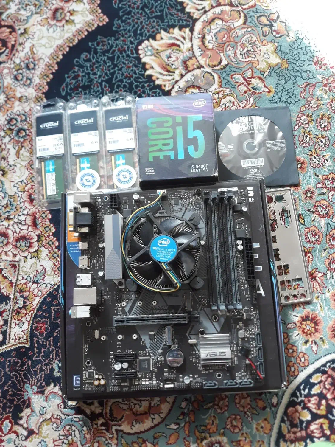 cpu i5core 9400f اینتل و مادربرد ایسوز b365ma -8-9|قطعات و لوازم جانبی رایانه|تهران, نعمت‌آباد|دیوار