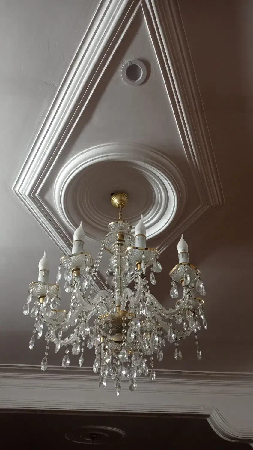 لوستر 8 شاخه کریستالی شیک|لوستر و چراغ آویز|دامغان, |دیوار