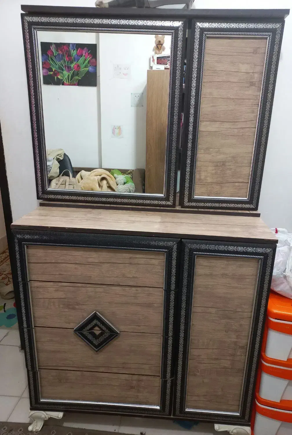 کمد جا آرایشیو کشو دار‌    کمد جا کفشی و جالباسی|جاکفشی، کمد، دراور|آران و بیدگل, |دیوار