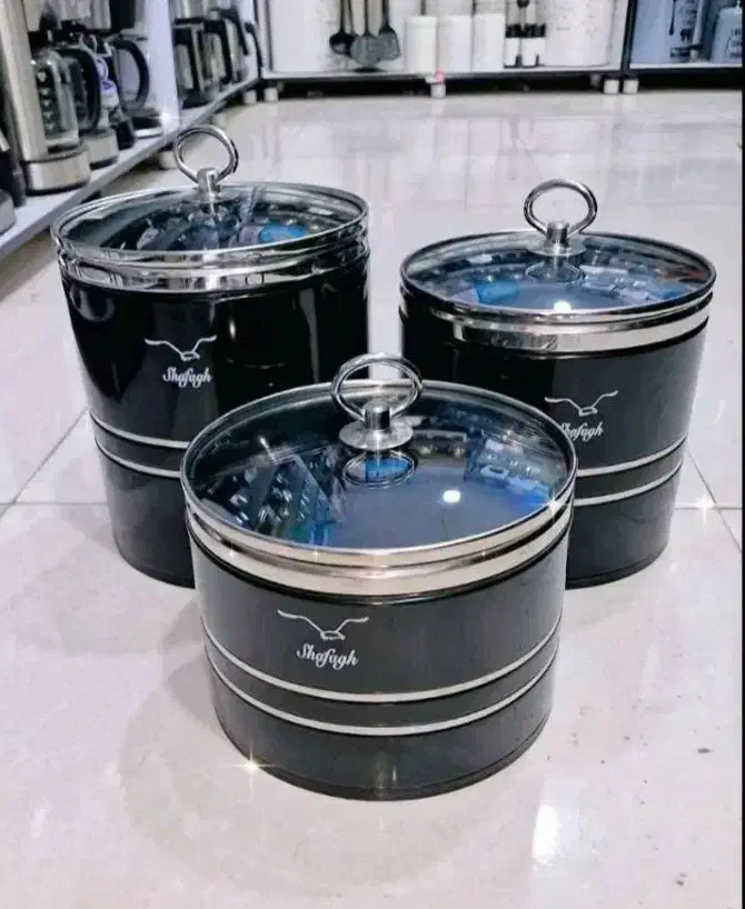 فروش ویژه جاادویه تمام استیل3عددی درب دار باتخفیف|ظروف سرو و پذیرایی|قم, سید معصوم|دیوار