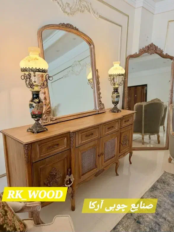 میز آرایش سرویس چوب تخت جهیزیه کنسول میز تلویزیون|بوفه، ویترین، کنسول|مشهد, فریزی|دیوار