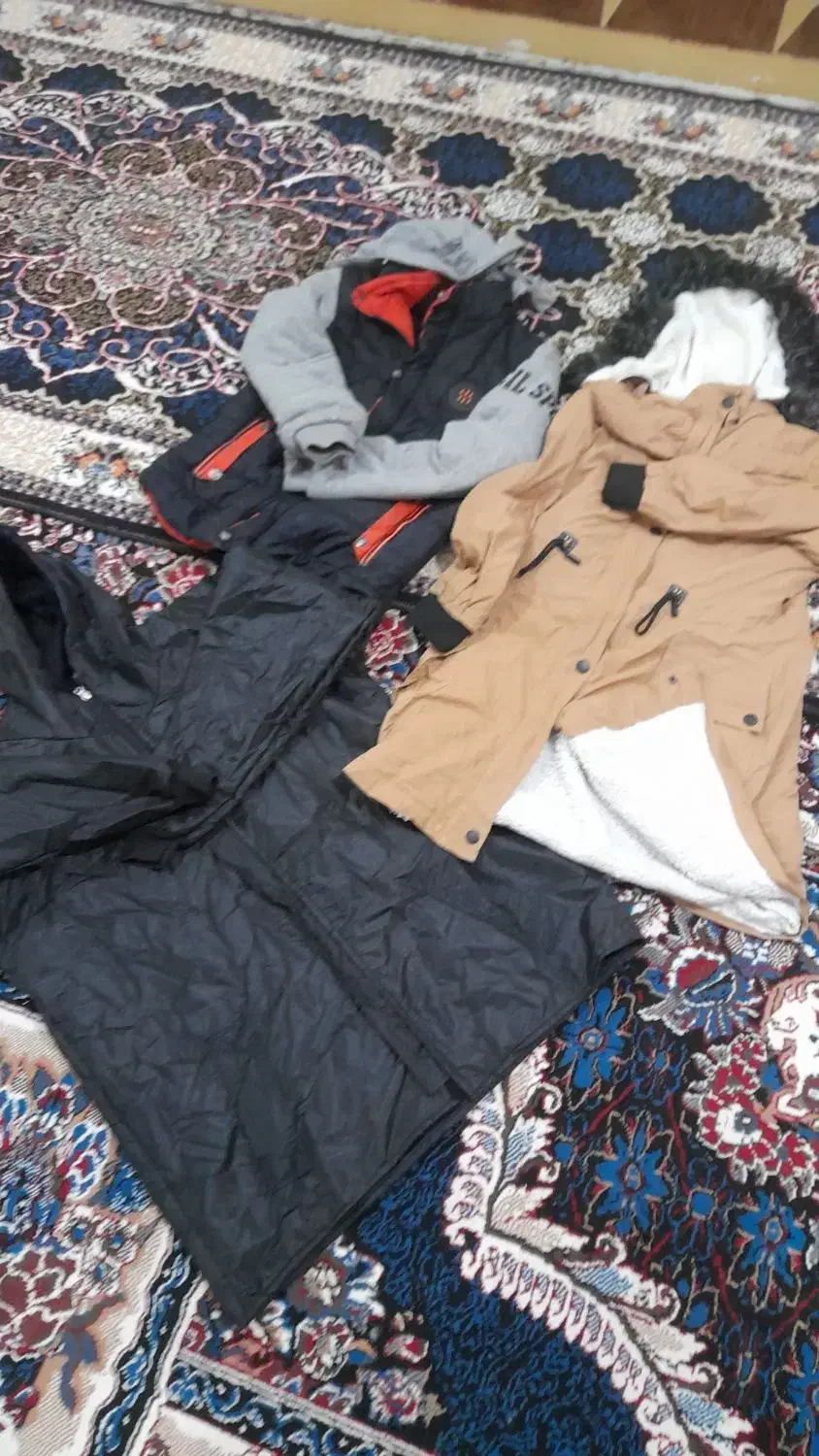 دوعددکاپشن ضدآب ویک عددپالتودخترانه ضدآب وداخل پشم|لباس|شادگان, |دیوار