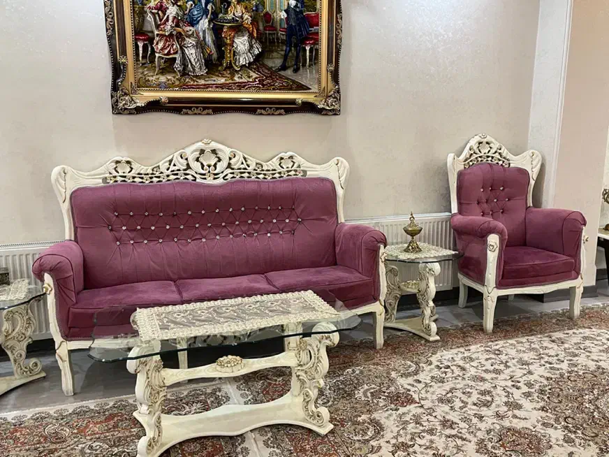 مبلمان ۹ نفره چوبی|مبلمان خانگی و میز عسلی|تهران, سازمان آب|دیوار