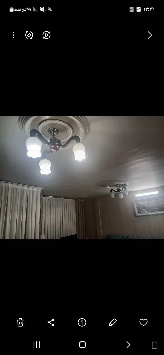 دوعدد لوستر سالم|لوستر و چراغ آویز|الوند, |دیوار