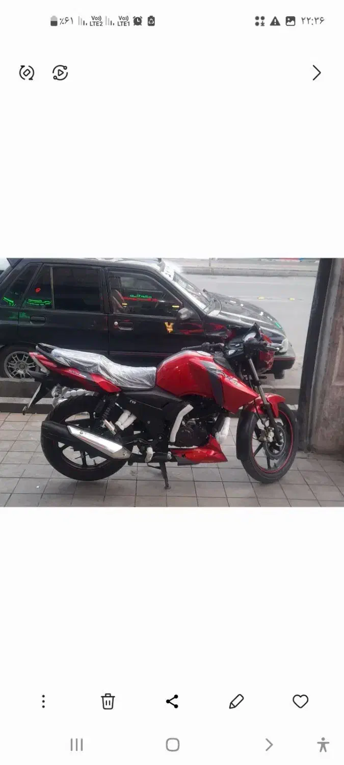 اپاچی ۱۶۰ مدل ۹۵|موتورسیکلت|مشهد, مصلی (کارمندان اول)|دیوار