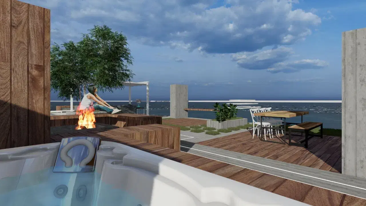 ۶۵۰متربنا+۳۵۰متر روف وتراس معلق در آسمان دریای خزر|فروش آپارتمان|تنکابن, |دیوار