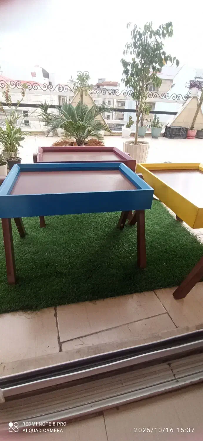 سه عدد عسلی  خوش رنگ|مبلمان خانگی و میز عسلی|رشت, گلباغ نماز|دیوار