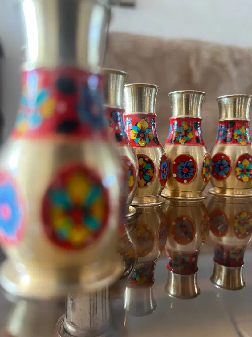 نمکدان برنجی مینا کاری - نمک پاش ساده برنجی|ظروف سرو و پذیرایی|تهران, اقدسیه|دیوار