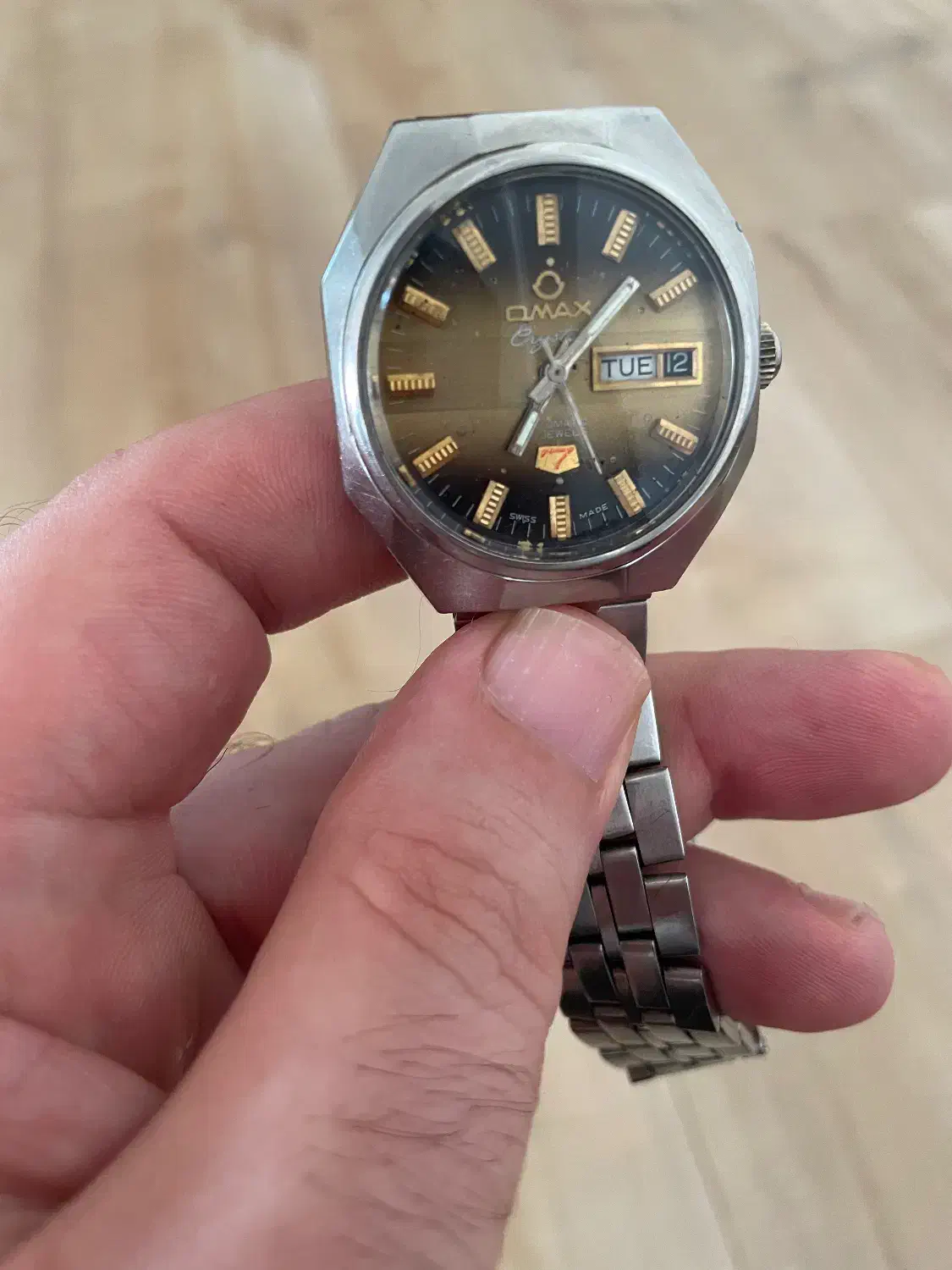 ساعت OMAX سوئیسی قدیمی در حد با قطعات فابریک|ساعت|تبریز, |دیوار
