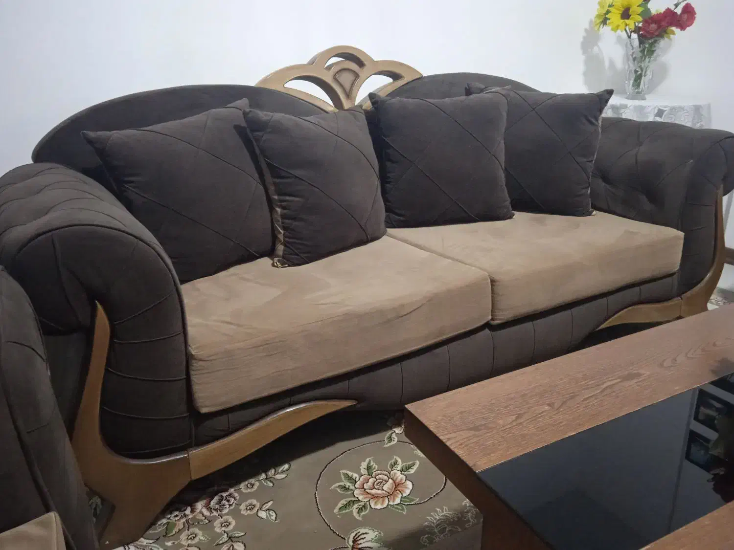 مبلمان7نفره راحتی|مبلمان خانگی و میز عسلی|نیشابور, مسکن مهر نور|دیوار