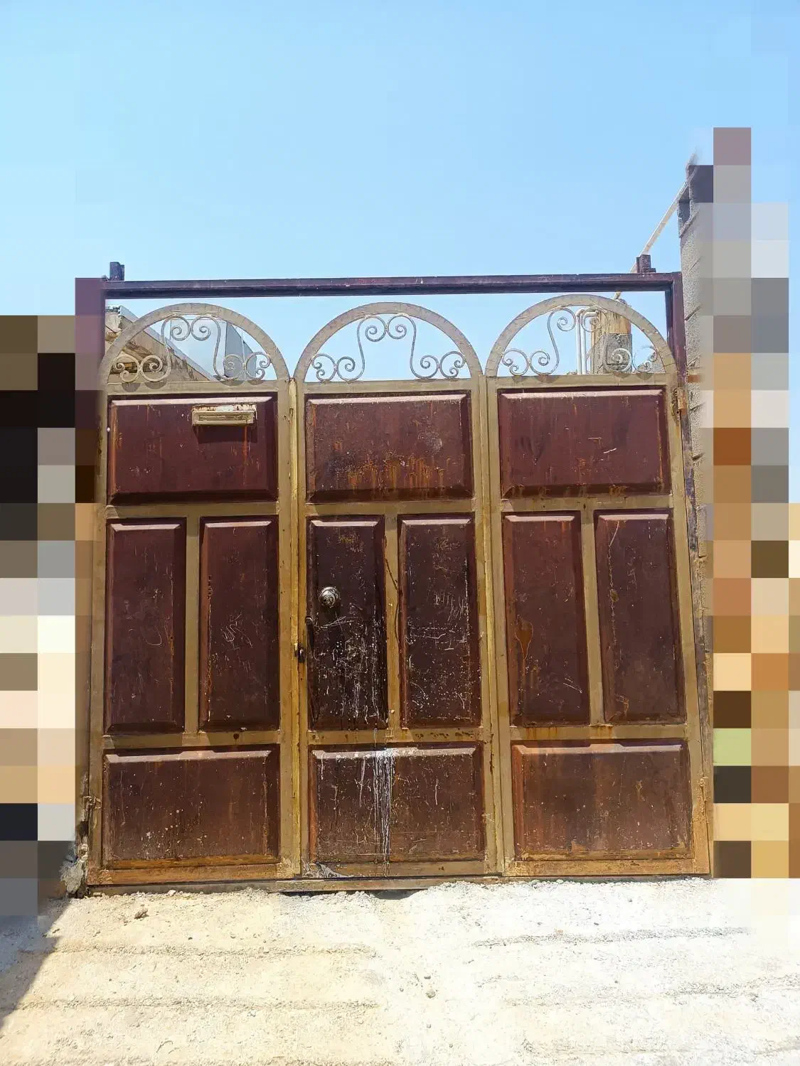 درب حیاط   ۲ونیم  در ۲ونیم  با چارچوب|مصالح و تجهیزات ساختمان|اندیکا, |دیوار