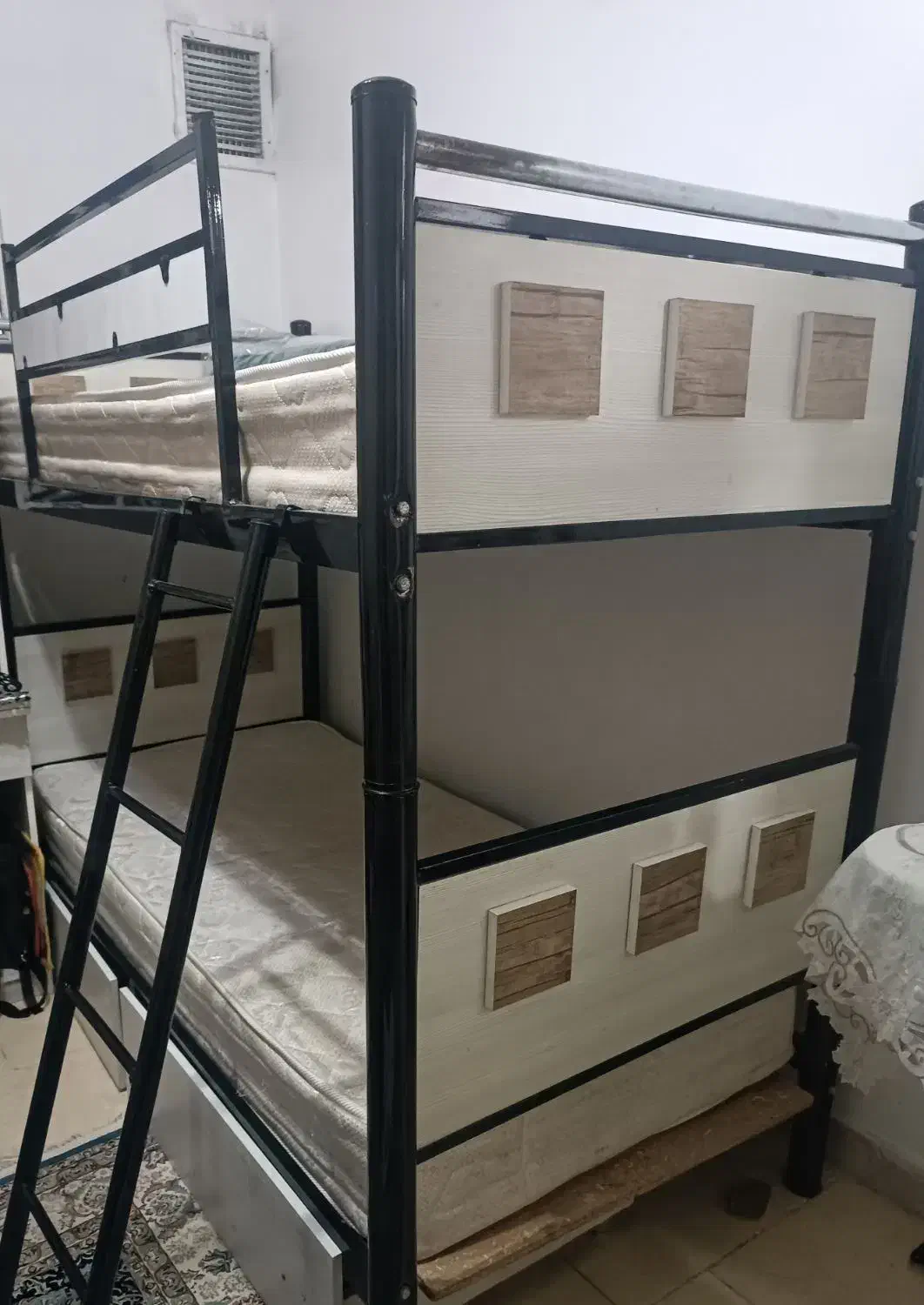 تخت دوطبقه فلزی|تخت و سرویس خواب|قرچک, شهرک مهستان|دیوار