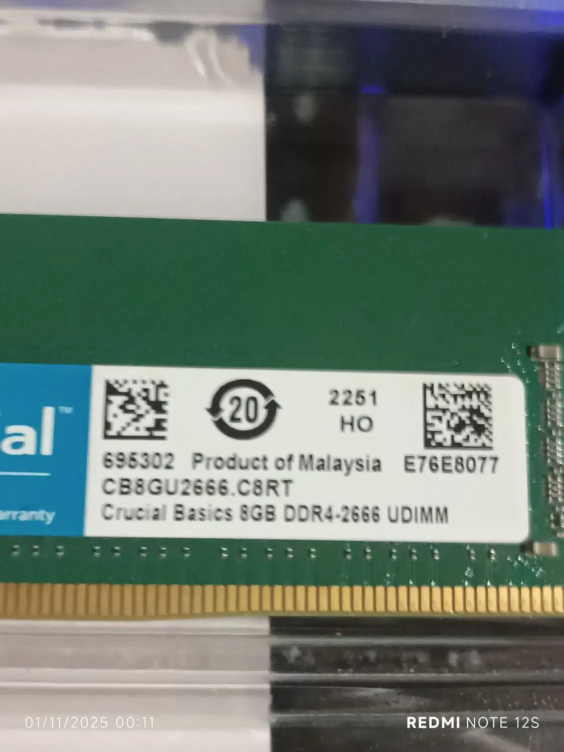 باسلام رم 8 گیگ DDR 4 باس 2666نو و بدون استفاده|قطعات و لوازم جانبی رایانه|زاهدان, |دیوار