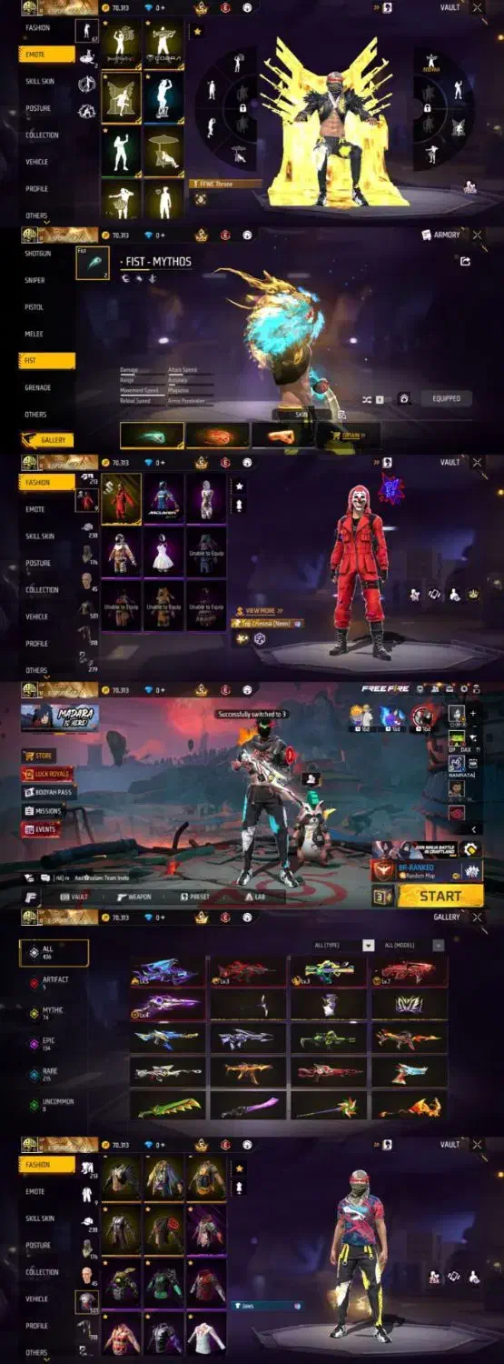 اکانت فری فایر هم طاق هم فروشی|کنسول، بازی ویدئویی و آنلاین|ماکو, |دیوار