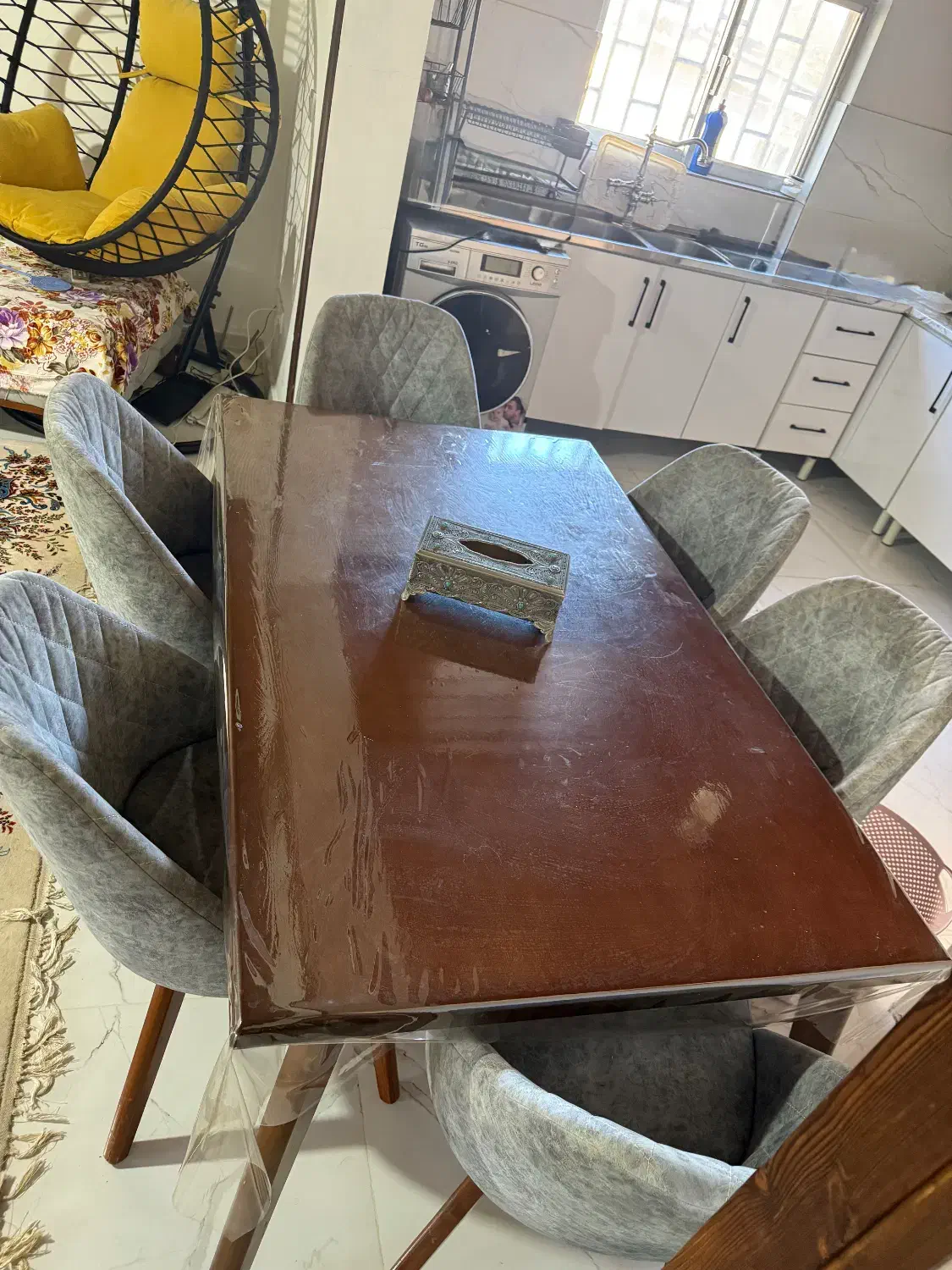 میز نهار خوری ۶ نفره|میز و صندلی غذاخوری|نوشهر, |دیوار