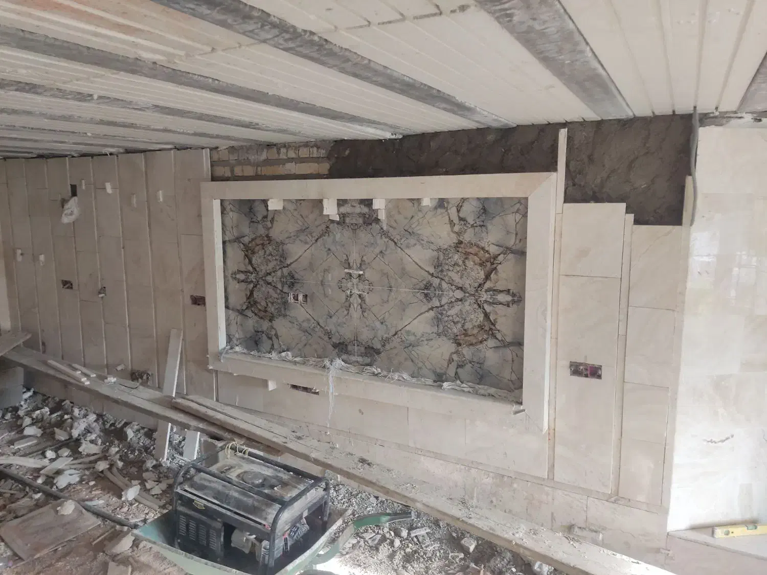 سنگ تراورتن عباس آباد سفید یکدست|مصالح و تجهیزات ساختمان|شیراز, گویم|دیوار