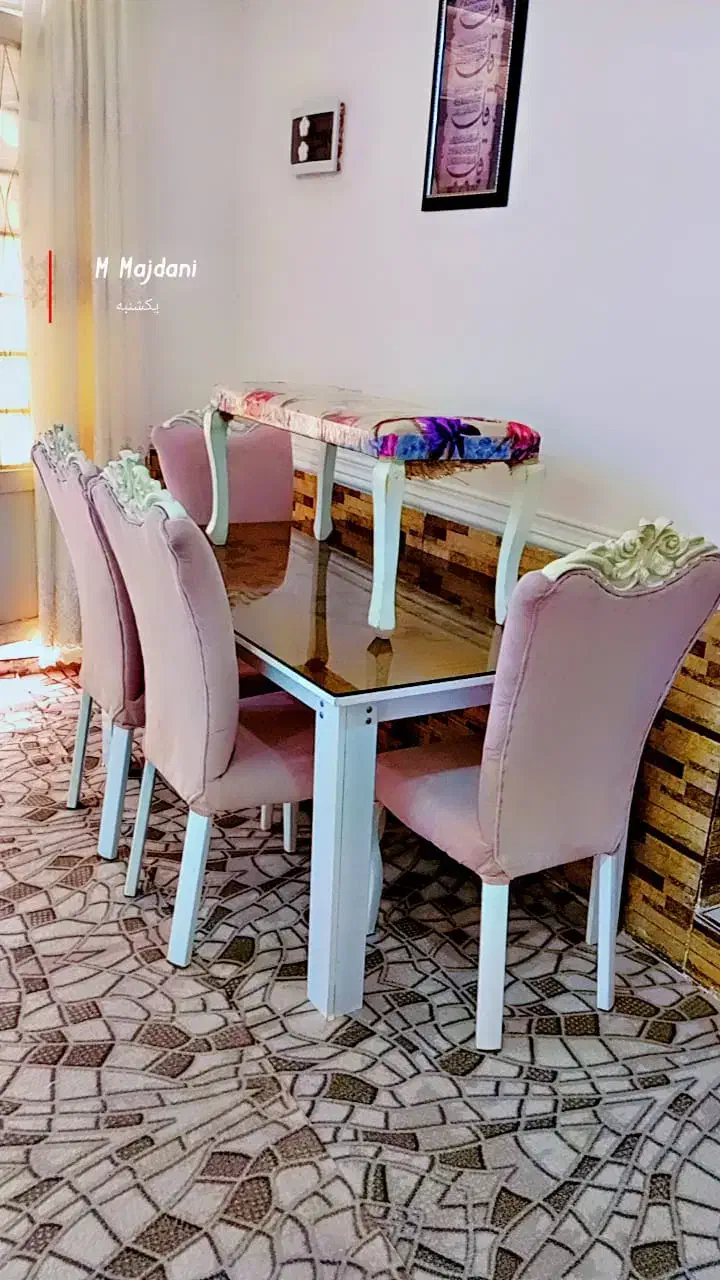 میز غذا خوری شیش نفره|میز و صندلی غذاخوری|خرمشهر, |دیوار