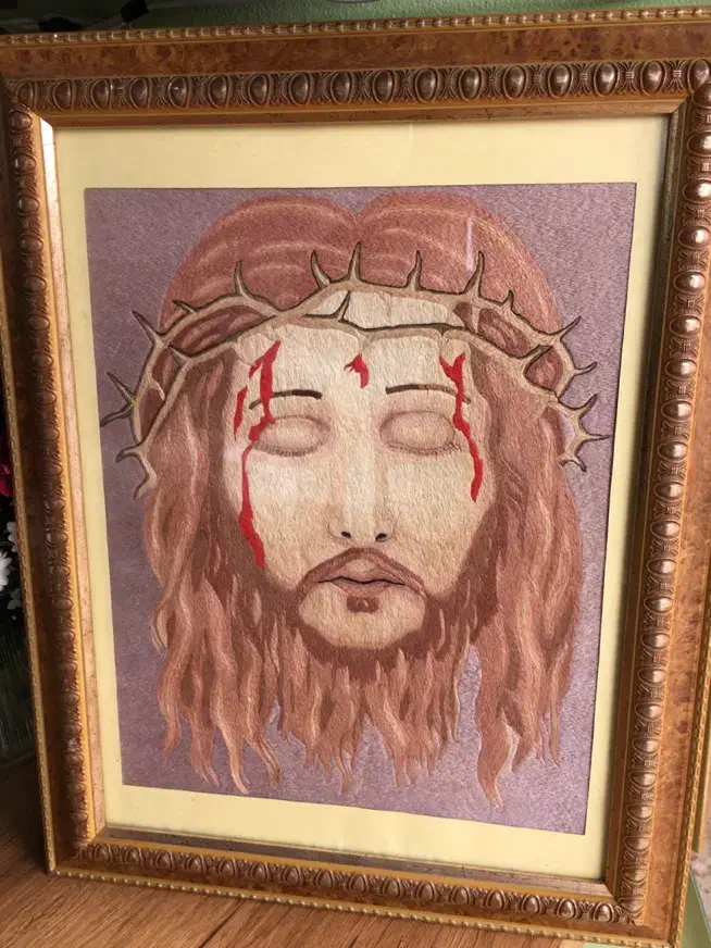 تابلو فرش نفیس دستباف طرح حضرت عیسی|تابلو فرش|سلمانشهر, |دیوار