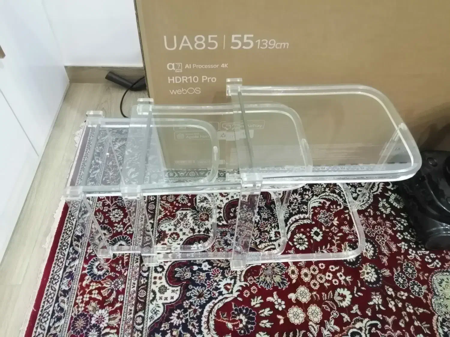 میز عسلی سه تایی شیشه ای|مبلمان خانگی و میز عسلی|ساری, |دیوار