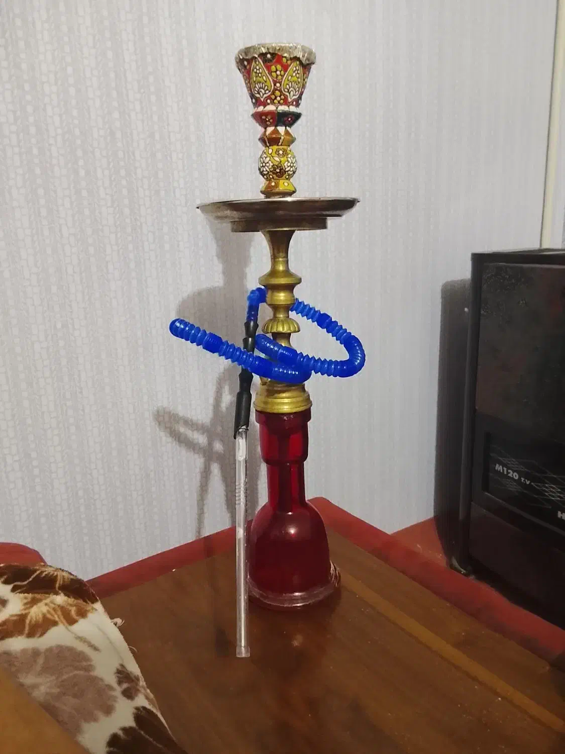 قلیون تنه برنجی 60سانتی|کلکسیون و سرگرمی|تهران, باغ خزانه|دیوار