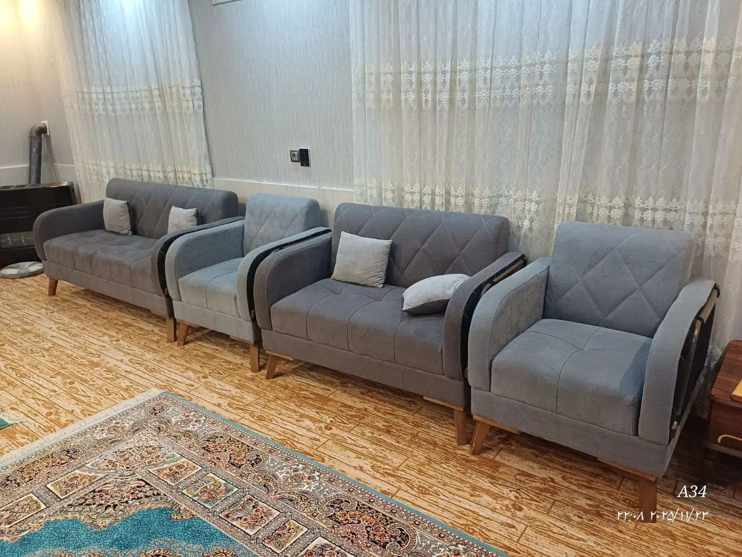 مبل7نفره تمیز و درحد نو نصف کمتر از قیمت خریدم|مبلمان خانگی و میز عسلی|تایباد, |دیوار