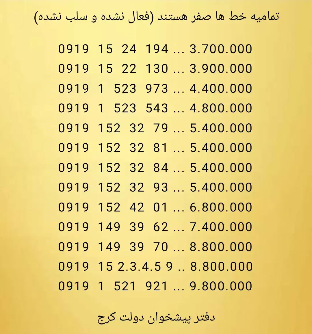 0919.43.45.326|سیم‌کارت|کرج, برغان|دیوار