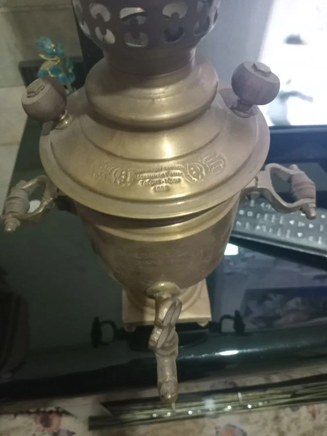 سماور برنزی یک لیتری|کلکسیون اشیاء عتیقه|زنجان, |دیوار