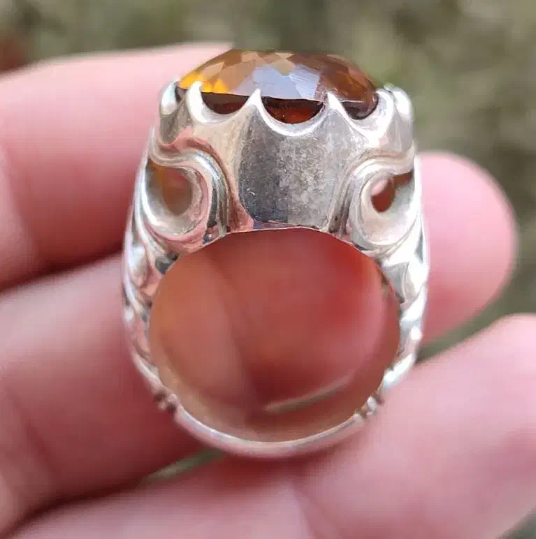 انگشتر نقره دست ساز بافرانی سنگ سیترین|بدلیجات|تهران, نیروی هوایی (پیروزی)|دیوار