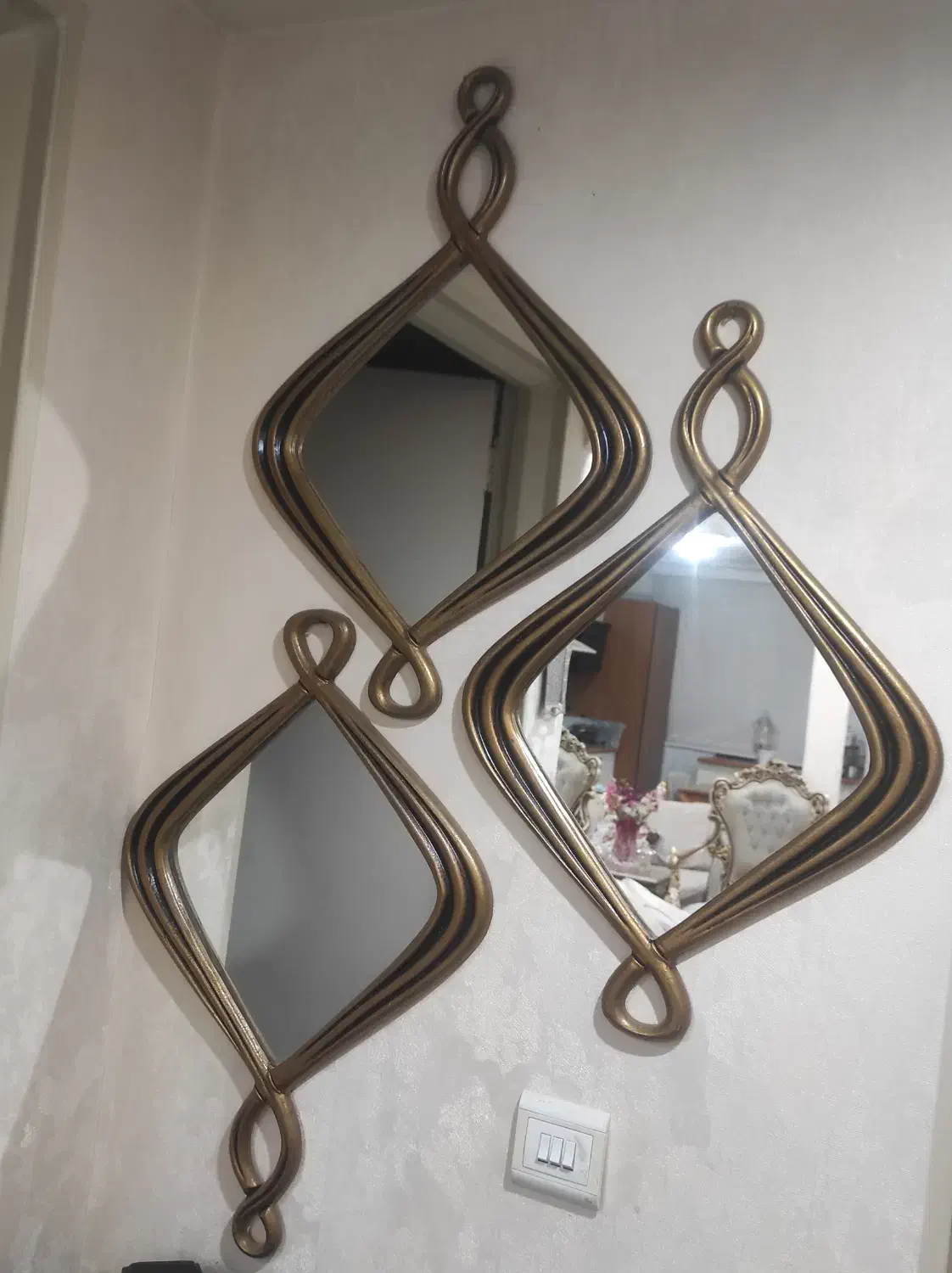 سه عدد آیینه طرح دار|آینه|ورامین, ورامین|دیوار