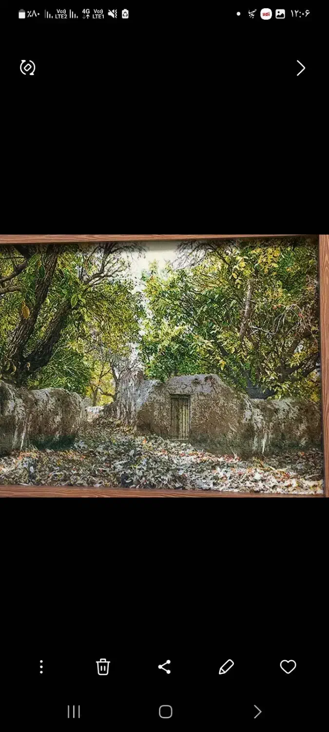 تابلو فرش دستبافت کوچه باغ|تابلو فرش|همدان, |دیوار